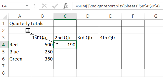 go to linked cells in an excel formula