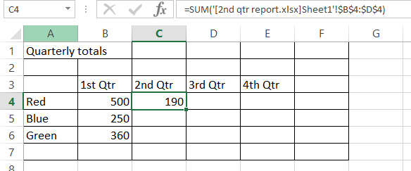 go to linked cells in an excel formula