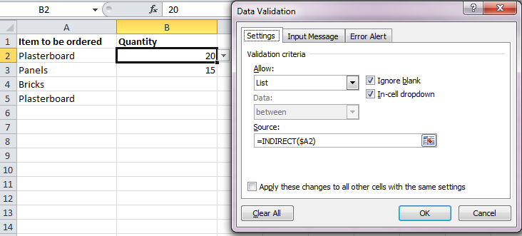 How to create a variable drop down list in Excel - Glide Training